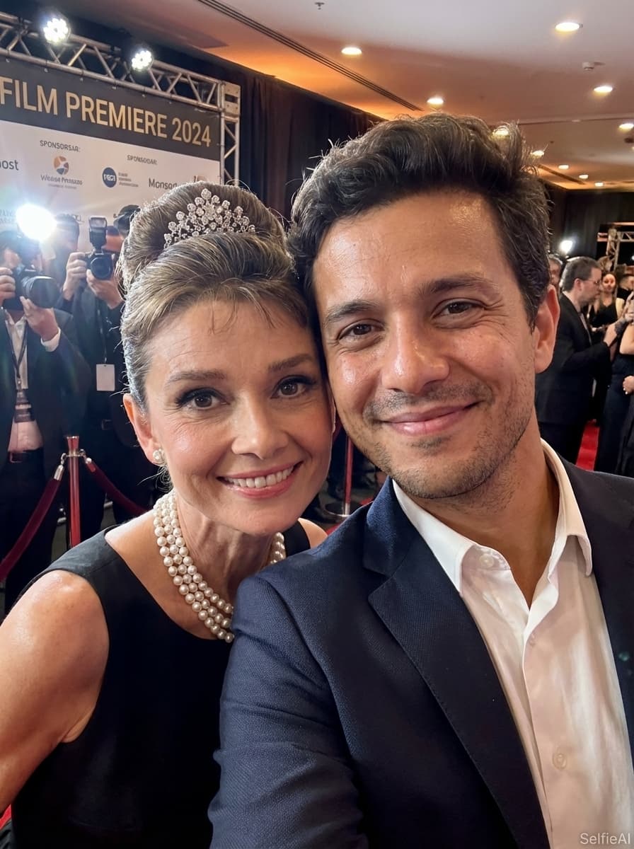 Selfie with Audrey Hepburn