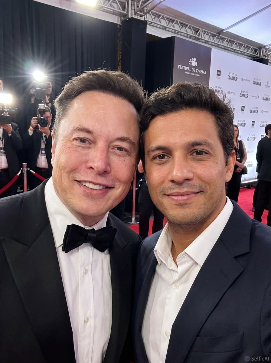 Selfie with Elon Musk