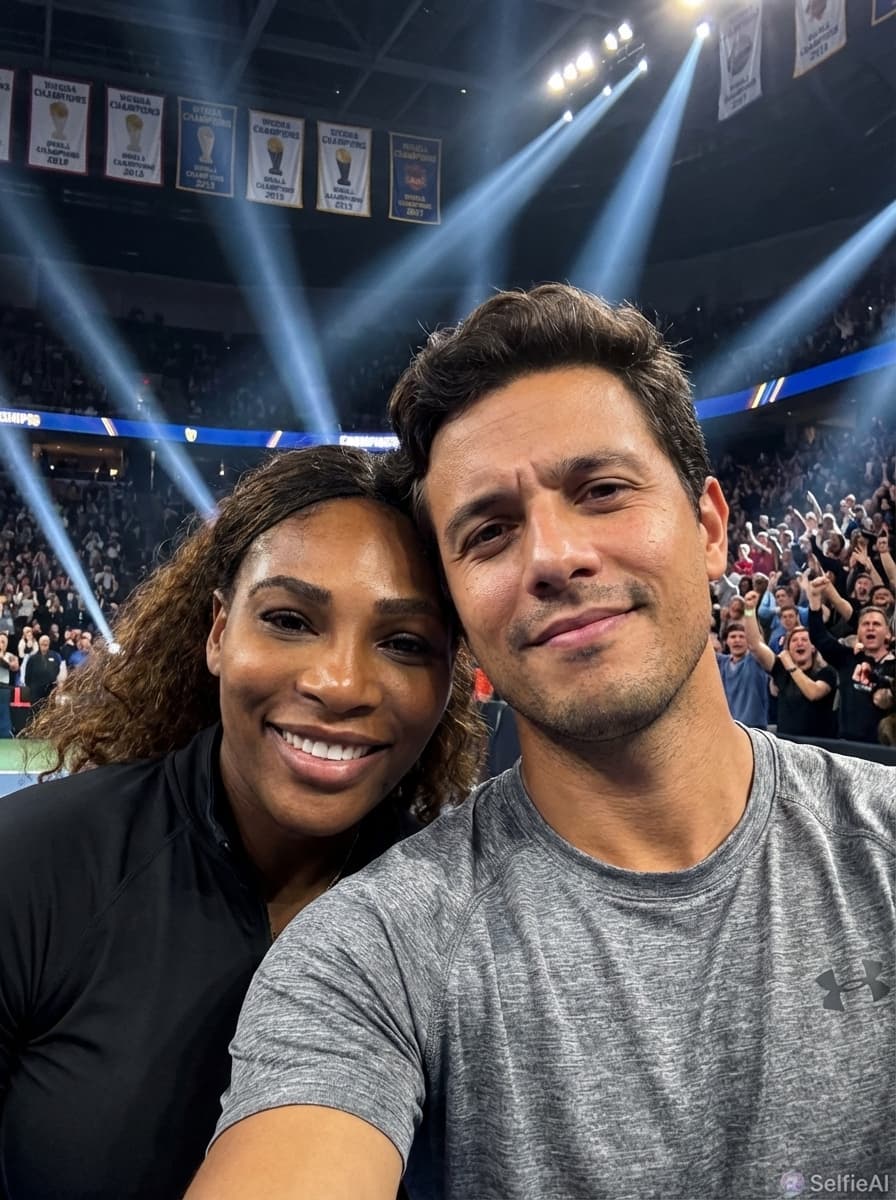Selfie com Serena Williams